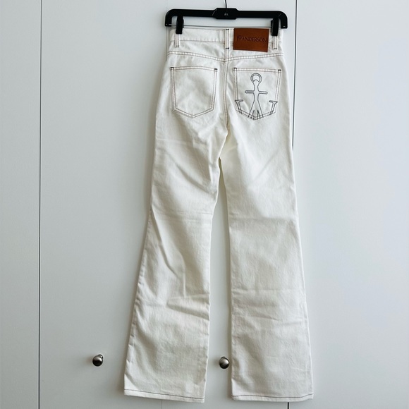 JW Anderson Slim Flare Trouser in Off White NWT - Picture 11 of 13